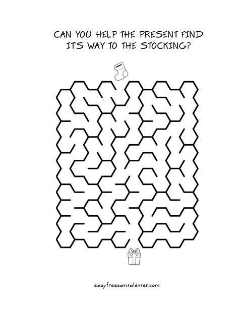 printable christmas maze coloring  activity pages  letters