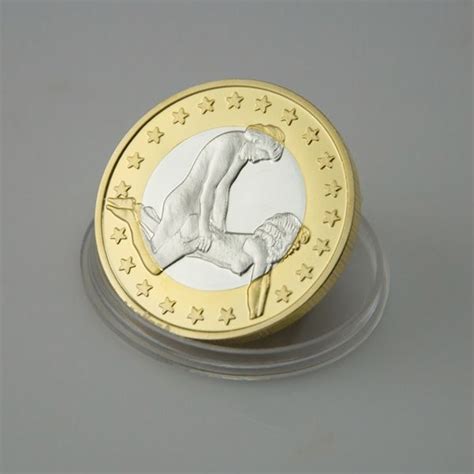 [006] 3rd 6 euros sex coin iron plated gold and silver