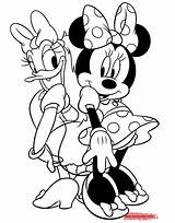 Minnie Coloring Daisy Mouse Pages Mickey Duck Disney Friends Donald Color Colouring Poppy Roadster Racers Disneyclips Back Print Template Funstuff sketch template