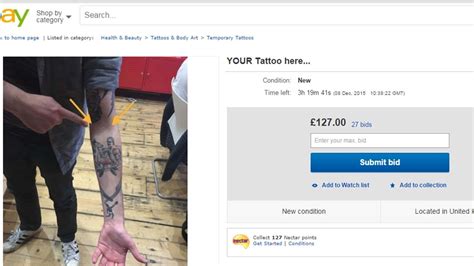 man auctions part of his arm on ebay for charity winner