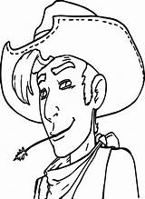 Luke Lucky Coloring Cowboy Cutie Wecoloringpage sketch template