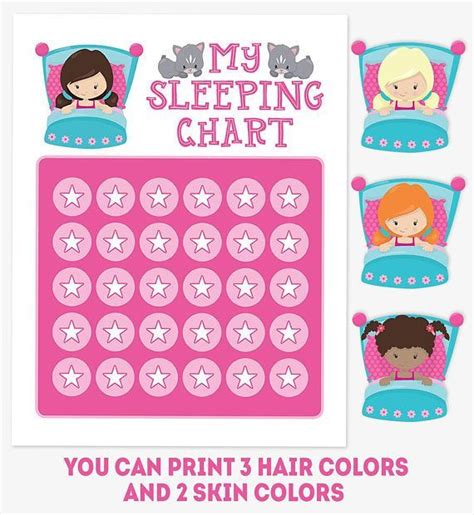 stay  bed sticker chart printable