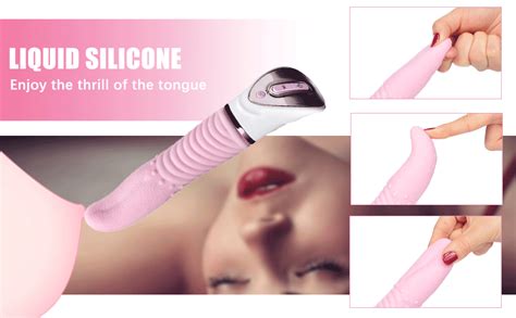 Tongue Vibrator G Spot Dildo Clit Stimulator Massager Oral