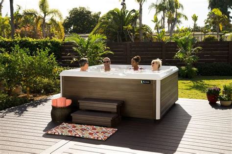stunning hot tubs  decks hot spring spas