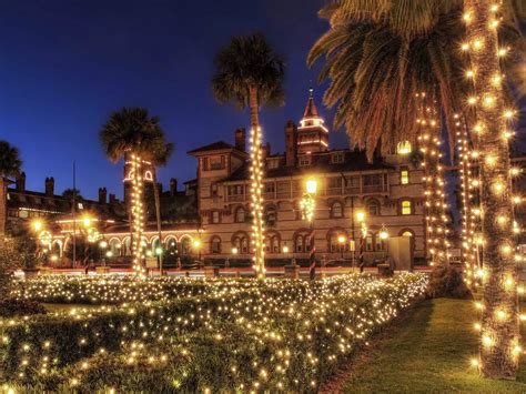 downtown st augustine florida  bright   citys annual