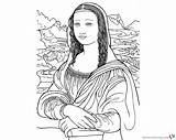 Lisa Mona Coloring Pages Fantastic Clipart Printable Kids sketch template