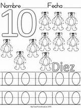 Numeros Repasar Diez Números Preescolar Trazos Grafomotricidad Escritura Practicar Muestra sketch template