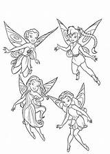 Coloring Tinkerbell sketch template