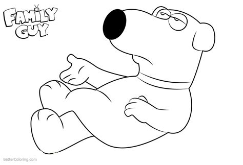 family guy coloring pages brian clipart  printable coloring pages