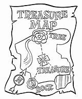Coloring Pages Treasure Pirate Map Az Pirates Print sketch template