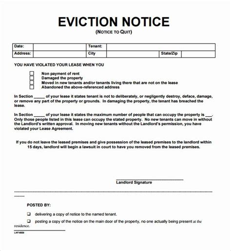 days eviction notice template beautiful   eviction notice