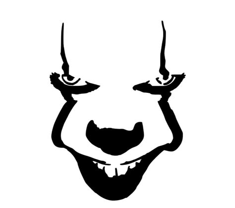scary clown stencil  usable     etsy  zealand