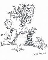 Coloring Pages Mash Lydia Adult Creatures Mythical Faun Deviant Getcolorings Deviantart Store Etsy Woodland Perfect Printable Choose Board sketch template