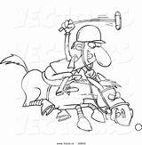 Polo Cartoon Coloring Player Vector Pages Outline Ron Leishman Getcolorings Printable sketch template