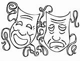 Coloring Comedy Pages Getcolorings Mask sketch template
