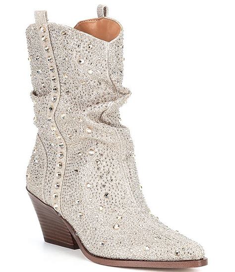 Jessica Simpson Zellya Rhinestone Embellishments Western Boots Dillard S