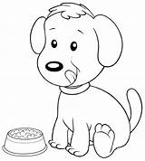 Cute Dog Coloring Pages Eat Ready Dozens Kids sketch template