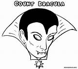 Vampire Coloring Pages Dracula Colorings sketch template