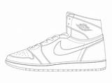 Jordan Coloring Nike Air Pages Shoes Drawing Template Sneakers Michael Shoe Jordans Sneaker Vans Logo Color High Printable Kicks Drawings sketch template