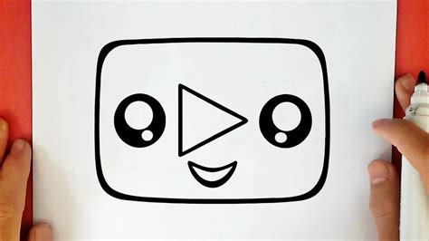 como desenhar a logo do youtube kawaii youtube