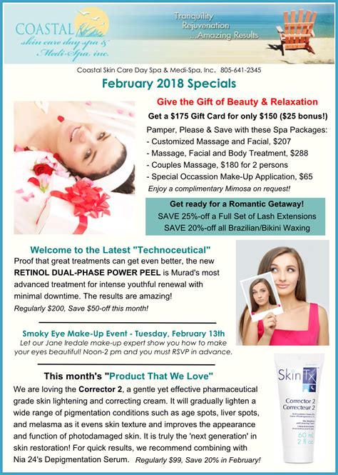 february specials medispa spa packages spa day