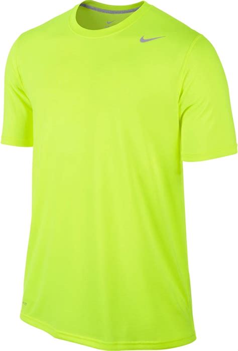 Nike Men S Short Sleeved T Shirt Dri Fit Touch Yellow Size S