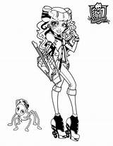 Coloring Monster High Pages Operetta Draculaura Form Color Getcolorings Luna Printable Astounding sketch template