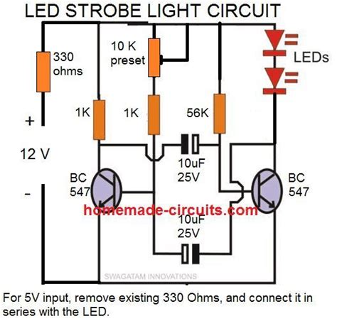 light  strobe light    transistors homemade circuit projects