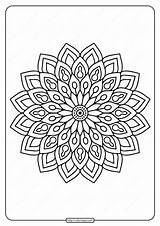 Mandala Flower Coloring Printable Pdf Pages Spring Book Coloringoo Whatsapp Tweet Email Color Choose Board sketch template