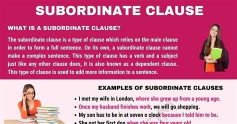 subordinate clause examples  definition  subordinate clauses
