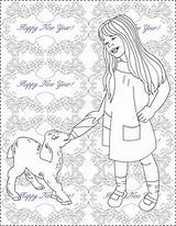 Nicole 2010 Coloring January Nou Fericit Un Happy Year Florian Created Pages Friday sketch template