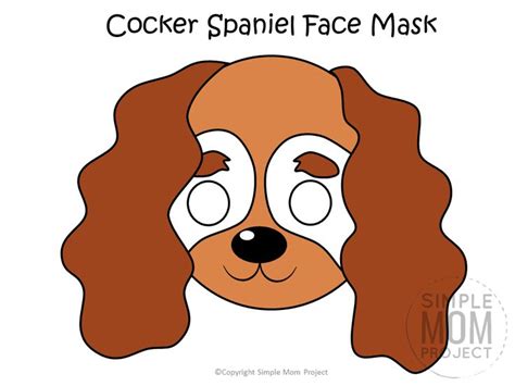 printable dog face mask templates dog template dog crafts