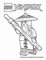 Wu Ninjago Sensei Ausmalbild Bricks North sketch template