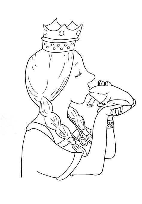 princess   frog tales kids coloring pages