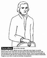 Jefferson Thomas Coloring President Pages Printable Crayola Color Kids sketch template