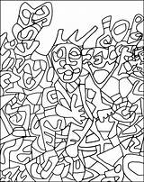 Dubuffet Coloriage Coloriages Maternelle Keith Haring Assis Vasarely Adultes Adulte 1012 Imprimer Autoportrait Dessins Adultos Printmania sketch template