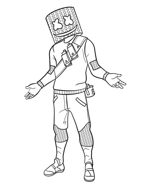 marshmello fortnite coloring pages  printable coloring pages  kids