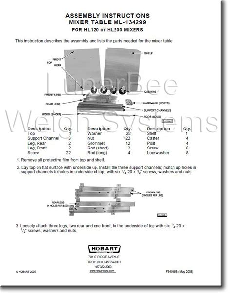 hobart hl hl mixer operator parts  tech manuals complete ebay