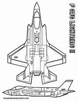 F35 Airplane sketch template