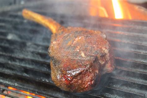 Grilled Dry Aged Tomahawk Ribeye With Toasted Fennel And