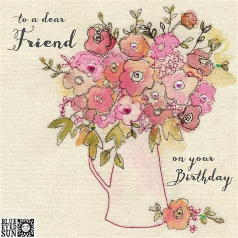 Floral Dear Friend Birthday Card Karenza Paperie
