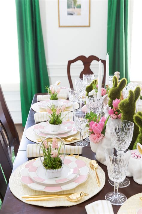 easter table decorations place setting ideas pizzazzerie