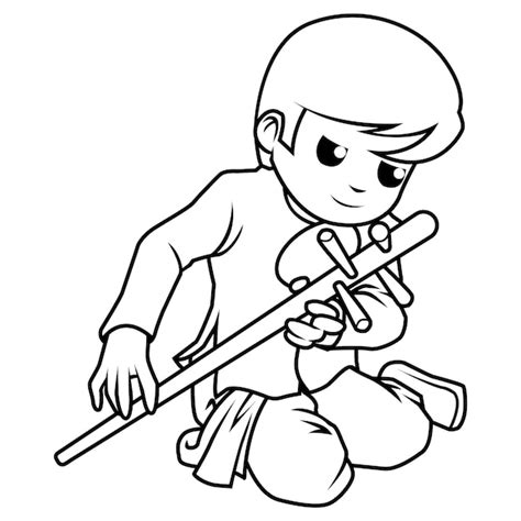 premium vector musician character coloring page