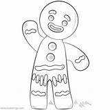 Gingerbread Man Coloring Pages Waving Hand Printable Xcolorings 89k Resolution Info Type  Size Jpeg sketch template