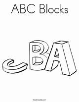 Coloring Abc Blocks Spelling Book Objects Pages School Worksheet Block Noodle Color Printable Print Twisty Twistynoodle Square Getcolorings Built California sketch template