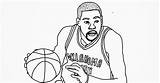 Coloring Pages Kevin Durant Basketball Lebron James Player Kyrie Drawing Shoes Dunk Irving Nba Westbrook Jordan Russell Print Air Printable sketch template