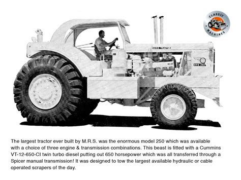 mrss largest tractor   model  tractor    variety  engine combos