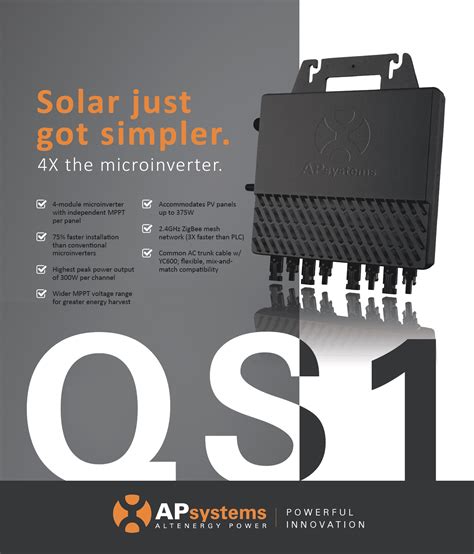 apsystems launches qs  module  ac microinverter apsystems canada  global leader