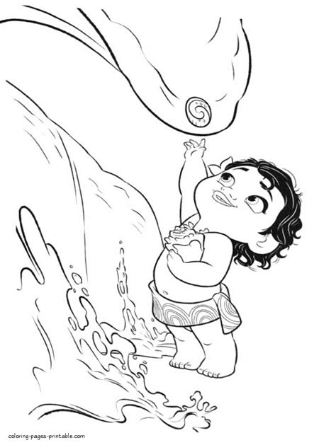 coloring pages moana maui