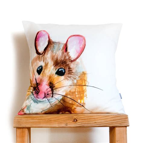 inky mouse cushion  kate moby notonthehighstreetcom